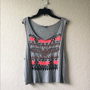 Gray women’s muscle tank